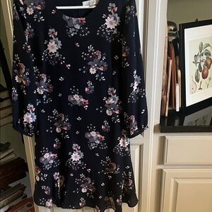 LOFT Floral Long Sleeve Dress
